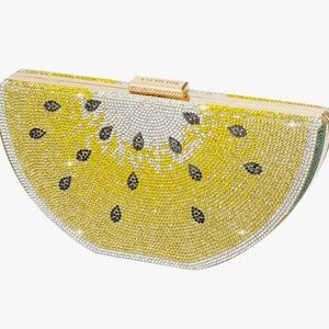 EVEVICTOR  Watermelon Slice Shape Crystal Clutch
